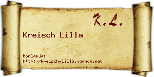 Kreisch Lilla névjegykártya